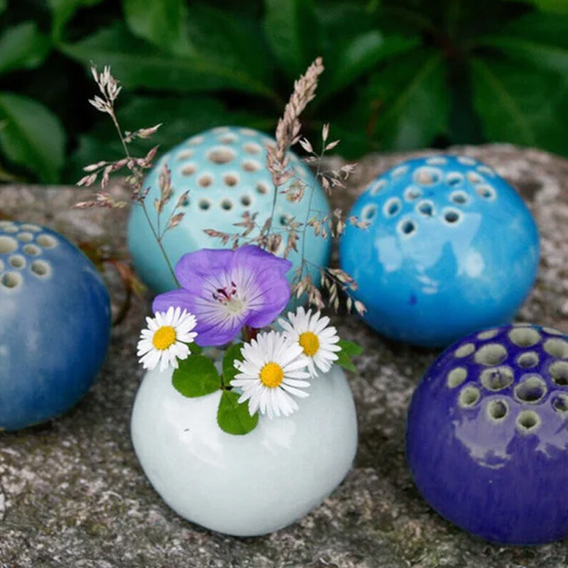 Resin Handmade Vase Flower Stone Table Decor-EchoDecor