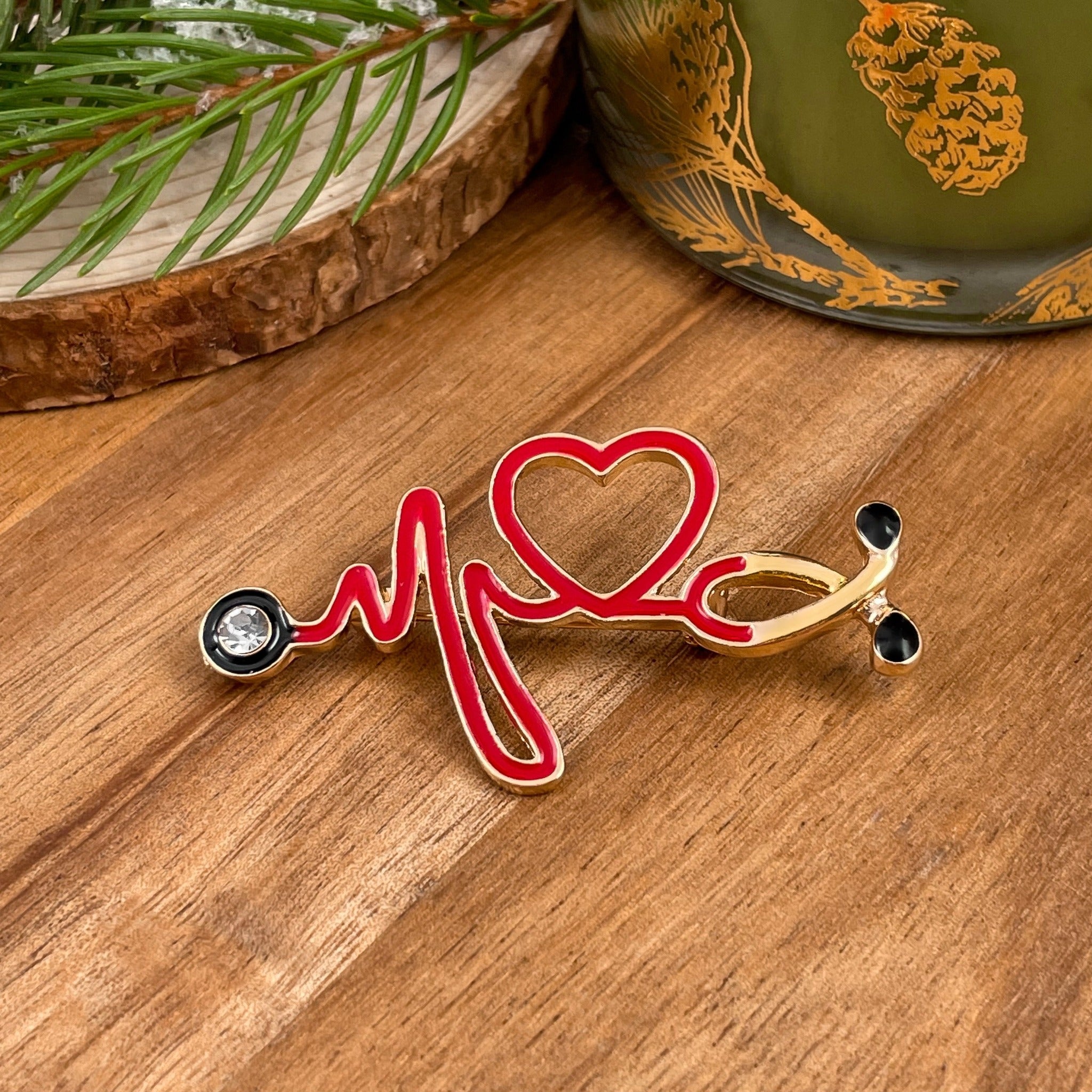 ✨Stethoscope Heartbeat Pin❤️-EchoDecor