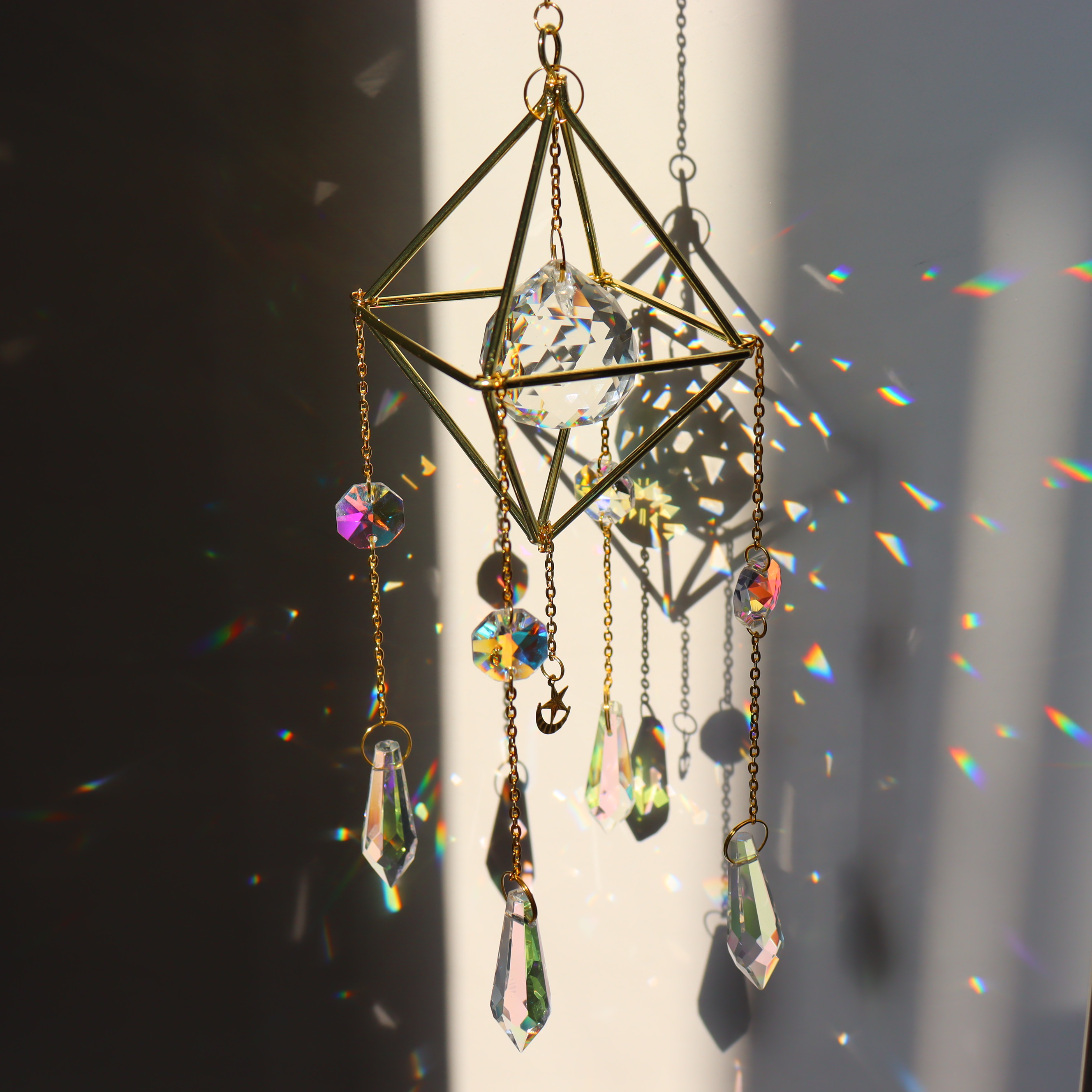 🔮2022 Christmas Hot Sale-Suncatcher Moon Crystal Wind Chime💎-EchoDecor