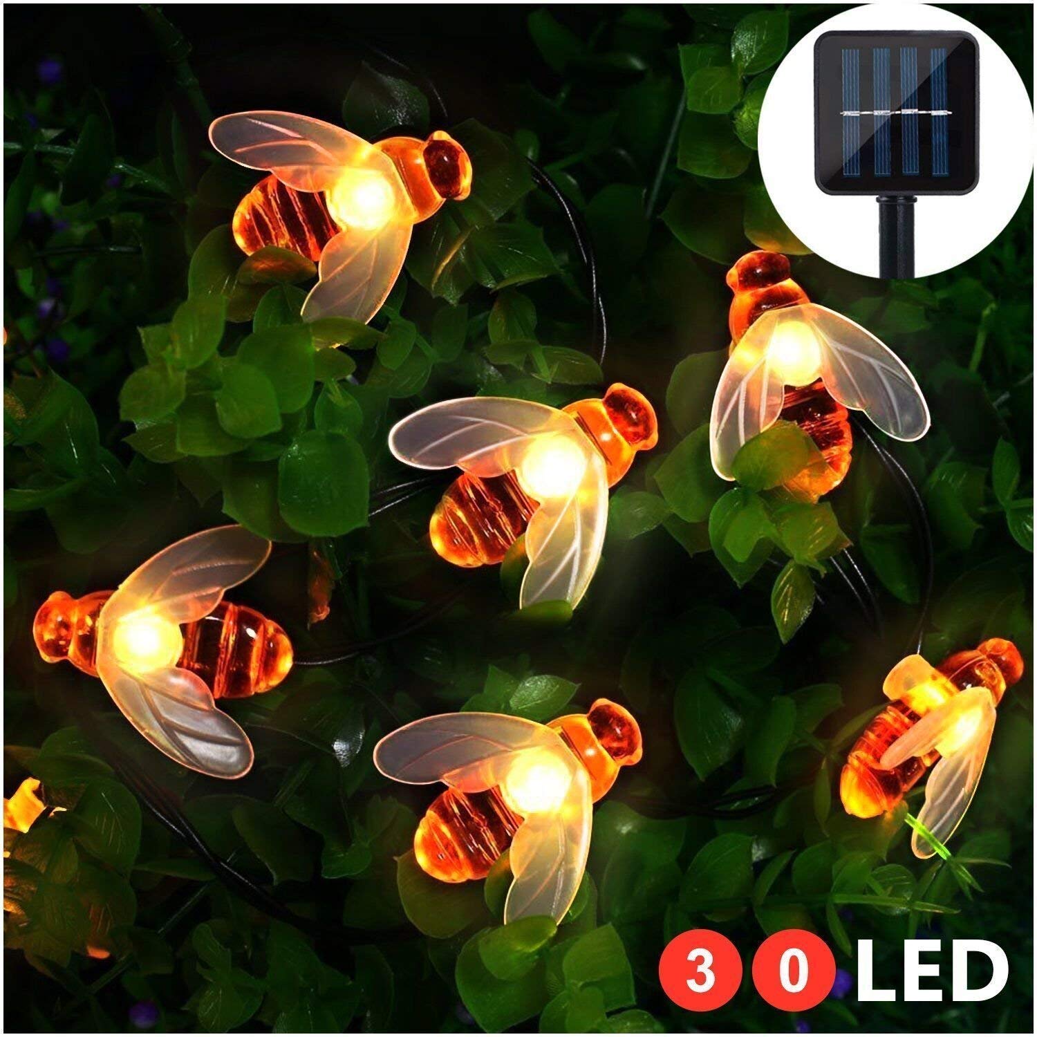 Solar-Powered LED Honeybee Light-EchoDecor