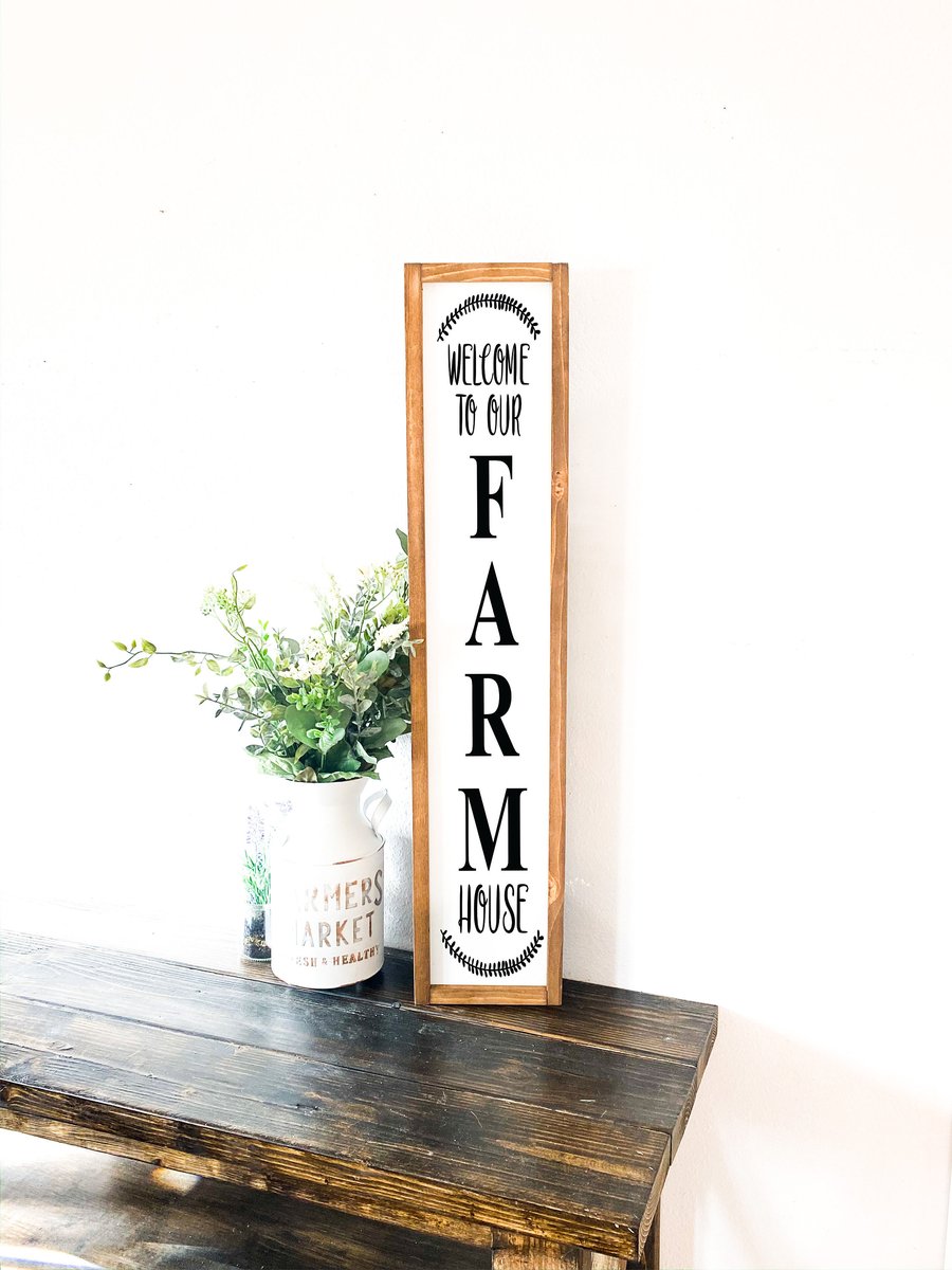 Welcome to our Farm House framed sign-Etcy Decor