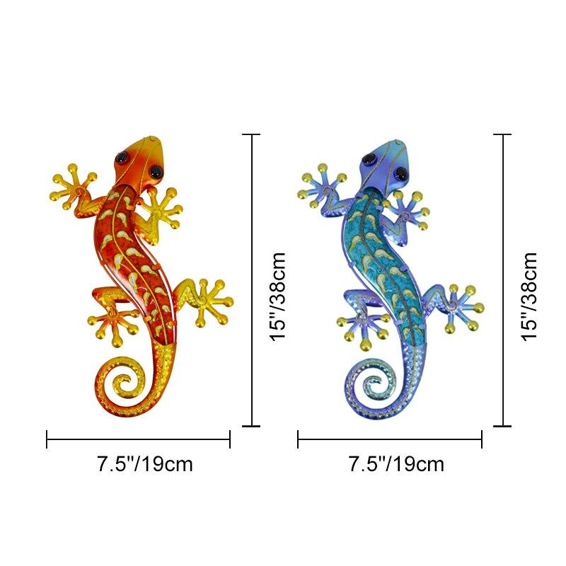 Metal Gecko Wall Art-EchoDecor