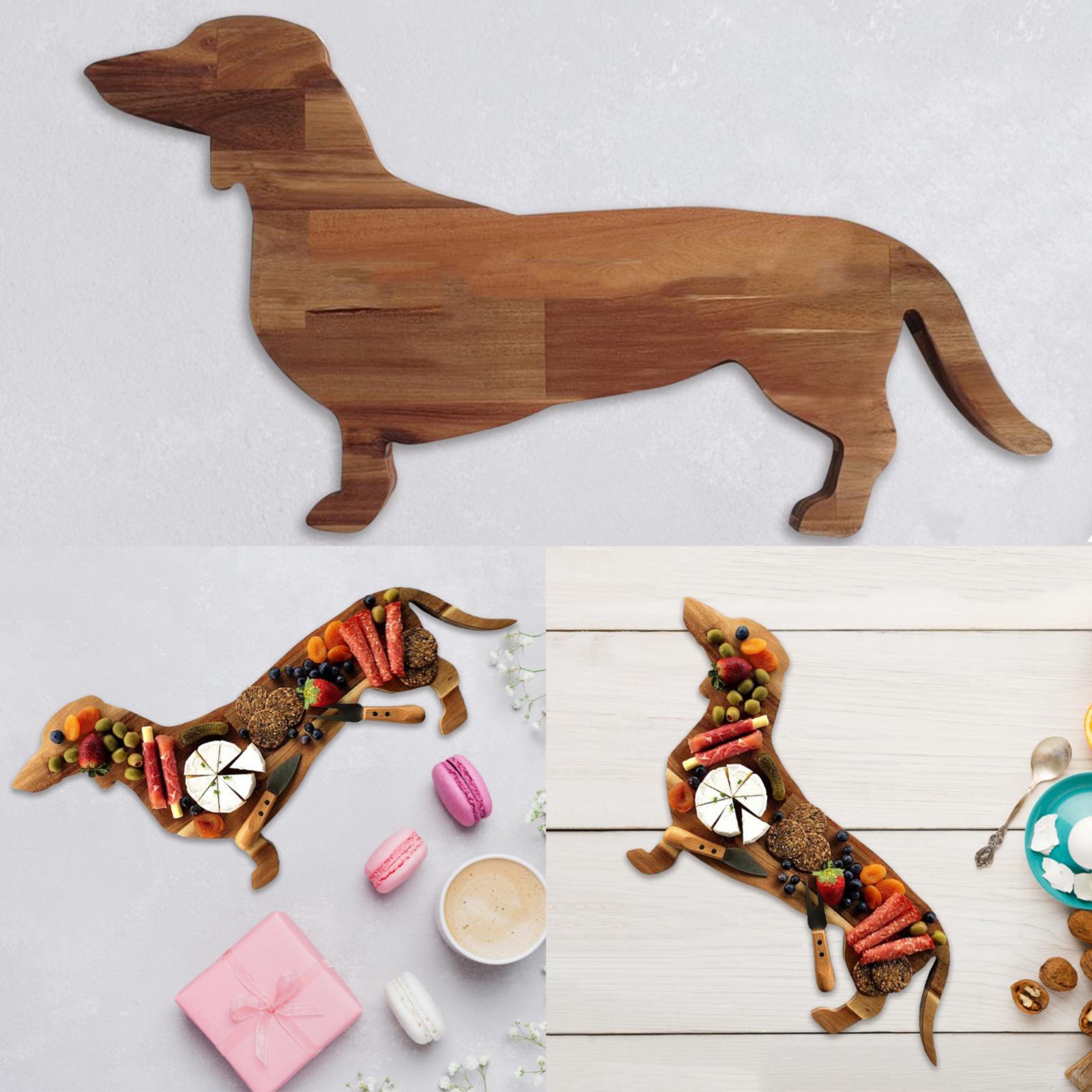 🐶Wooden Dachshund Dog Dinner Plate-EchoDecor