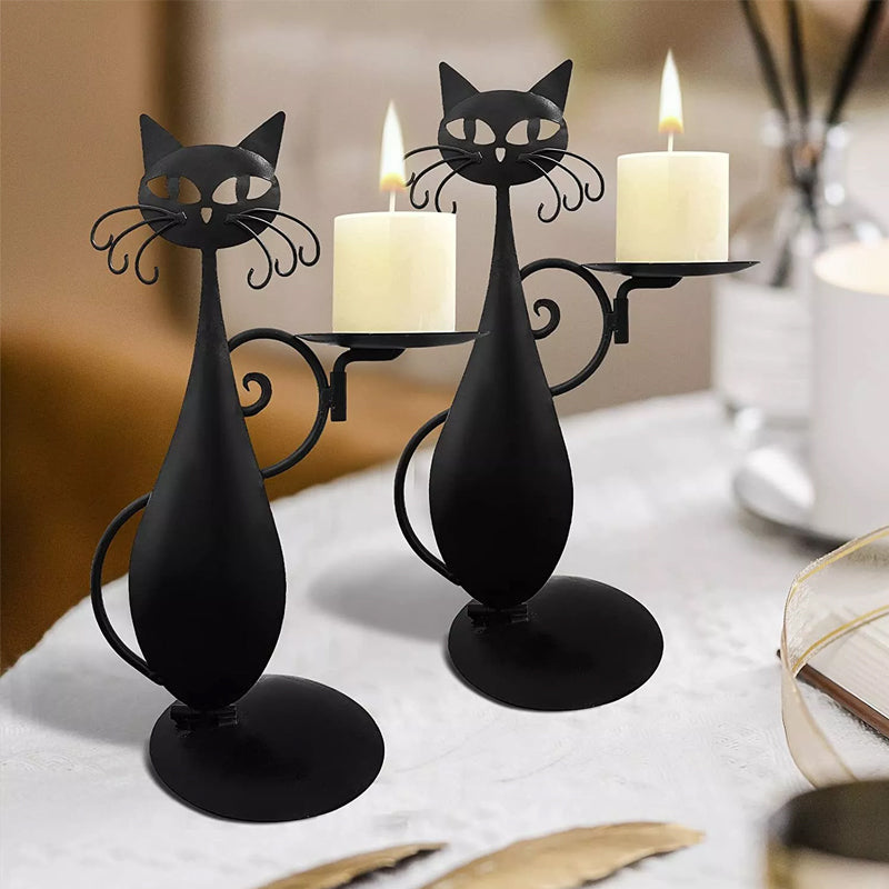 🐱🐱Black Cat Candle Holder-EchoDecor