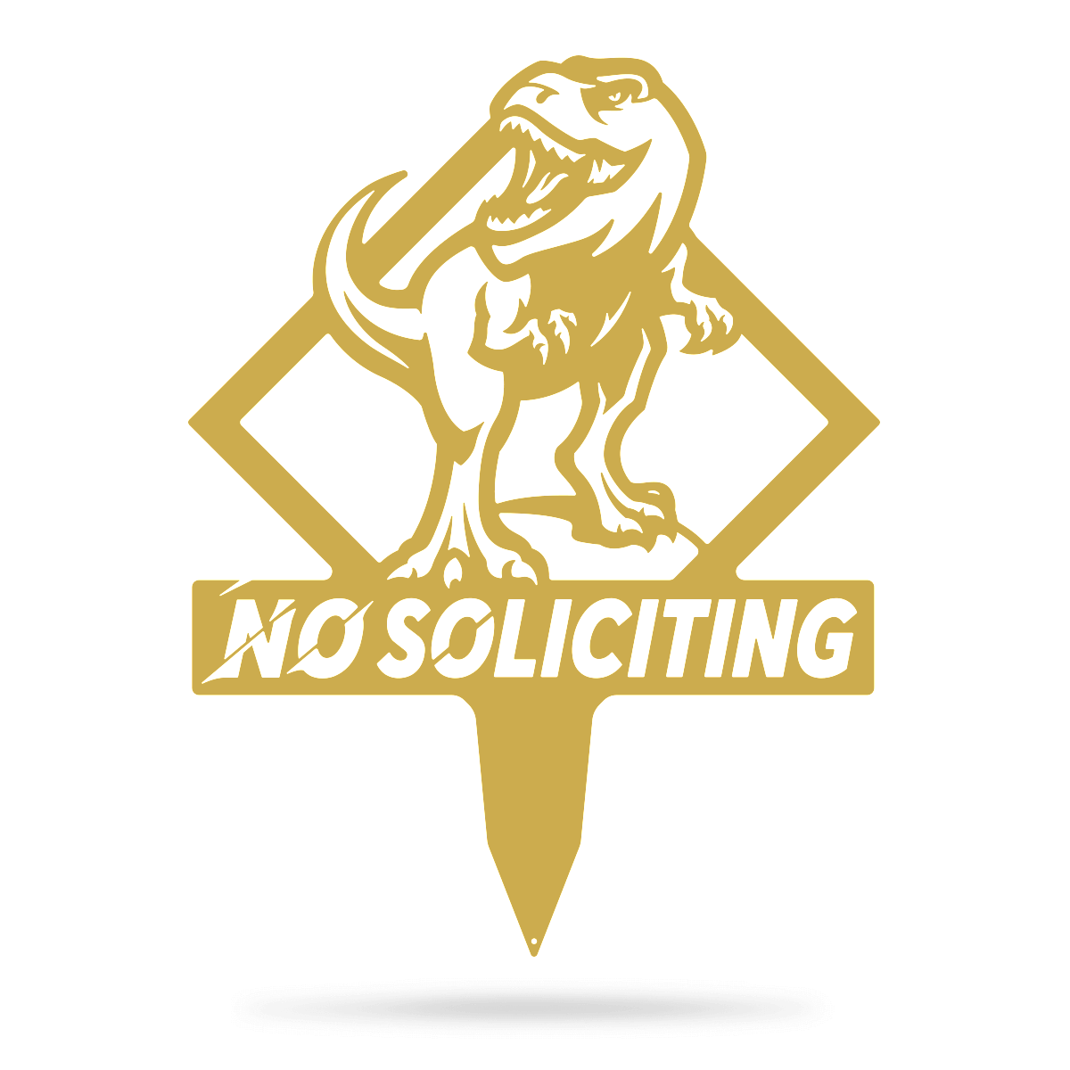 Garden Art - No Soliciting T-Rex-EchoDecor