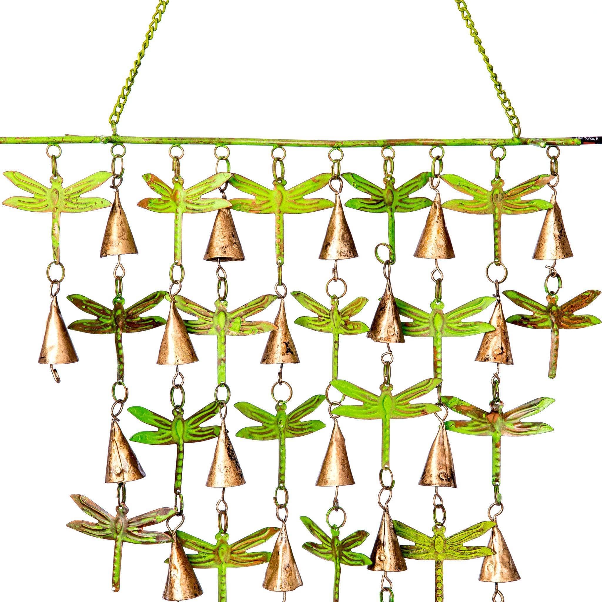 Shimmering Bells with Dragonflies-EchoDecor