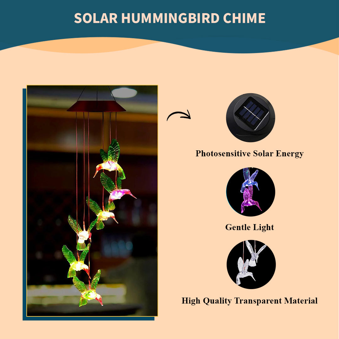 🐦🐦Solar Hummingbirds Chime-EchoDecor