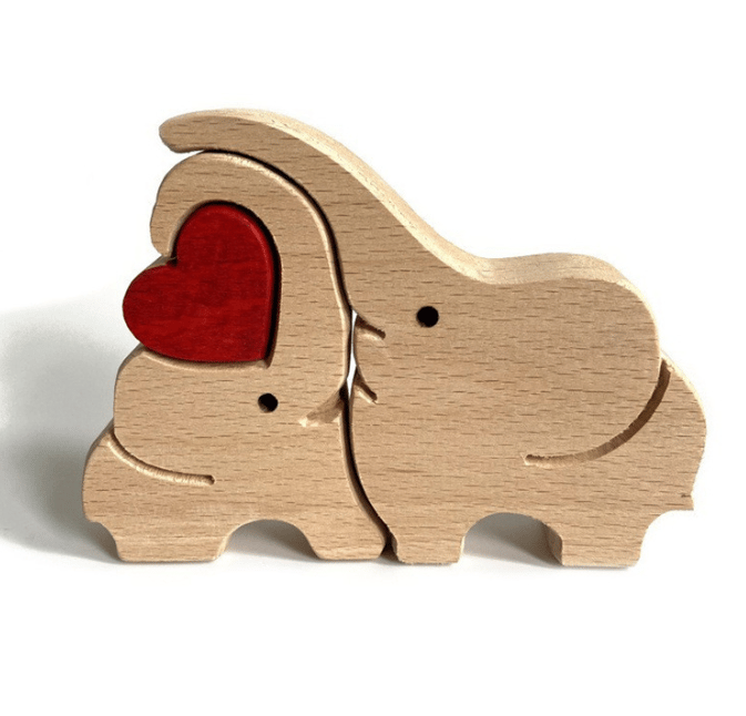 🔥BIG SALE - 49% OFF🔥 Hand-carved Wooden Cuddling Animal($9.99/PC TODAY)-EchoDecor
