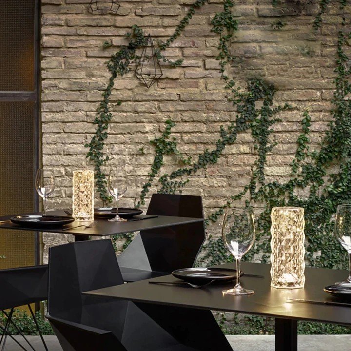 Touching Control Rose Crystal Lamp-EchoDecor