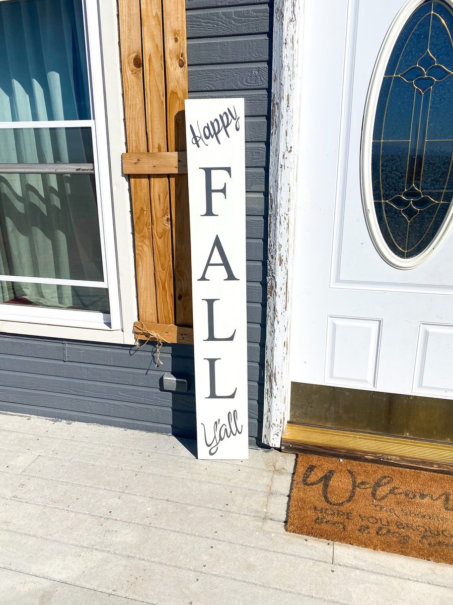 Happy Fall front door sign-Etcy Decor