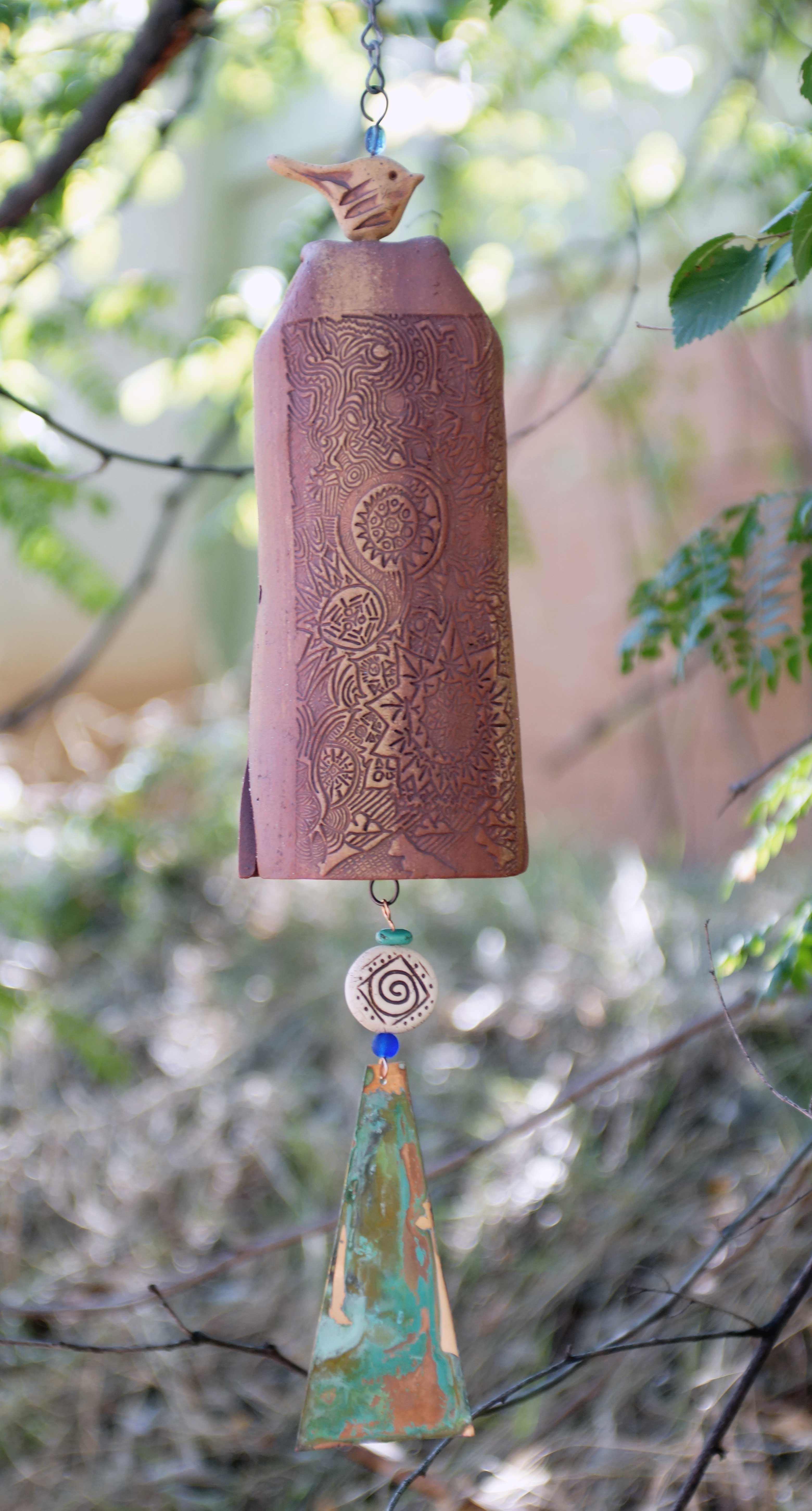 Bereavement Gift Wind Chime with Bird Sculpture-EchoDecor