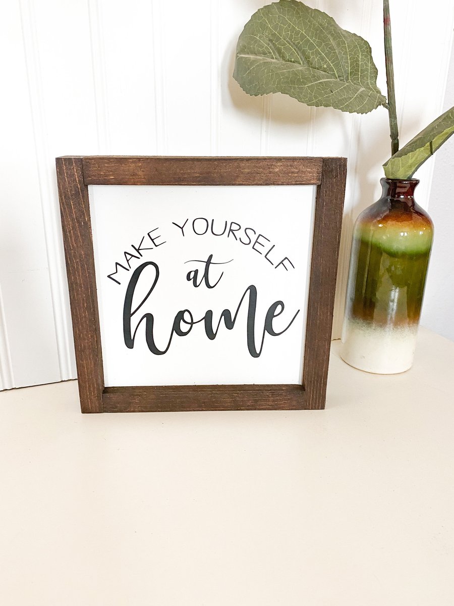 Make yourself at Home framed sign-Etcy Decor