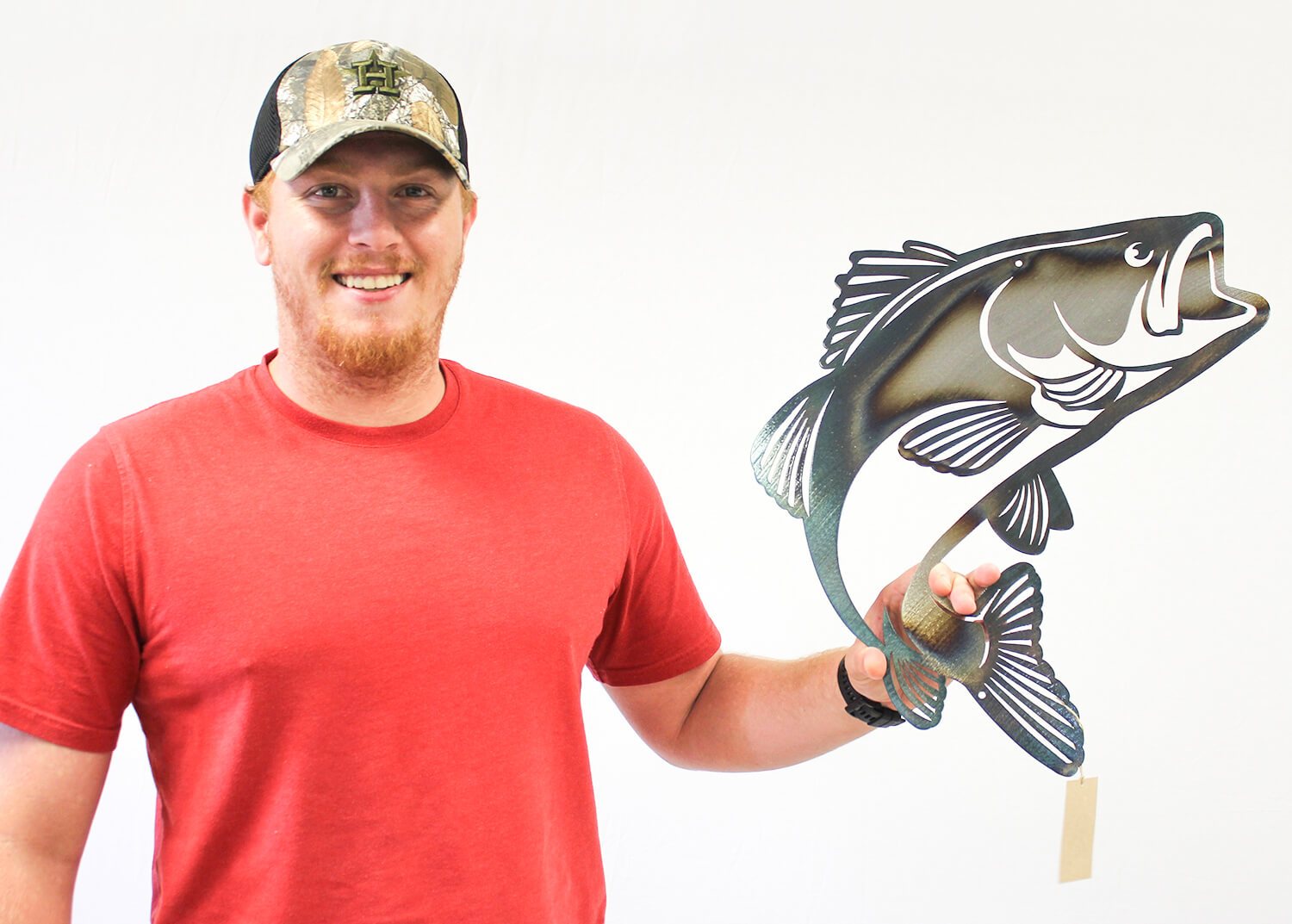 Jumping Bass Metal Wall Art-EchoDecor