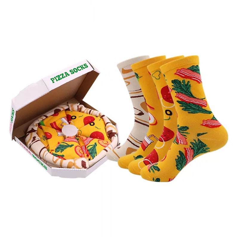 🤣Funny Pizza Socks For Men and Women - 4 pairs🍕-EchoDecor