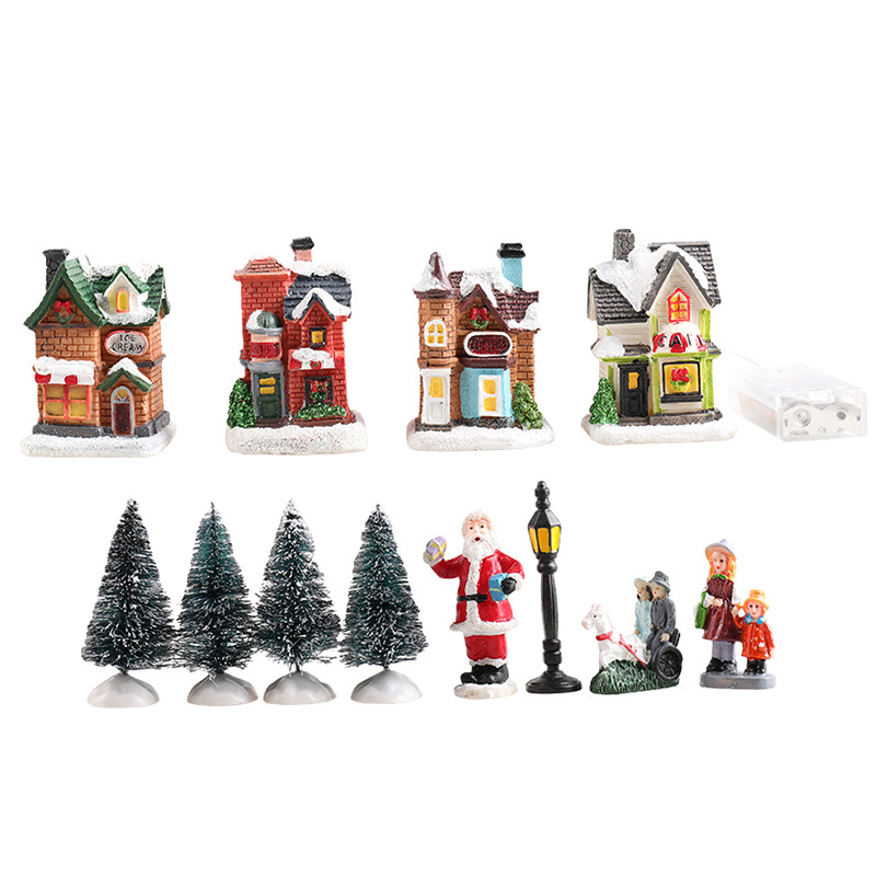 🎄Christmas Pre-sale-50% Off🏡Christmas Village LED Light Miniature House Set (10 Pcs)-EchoDecor