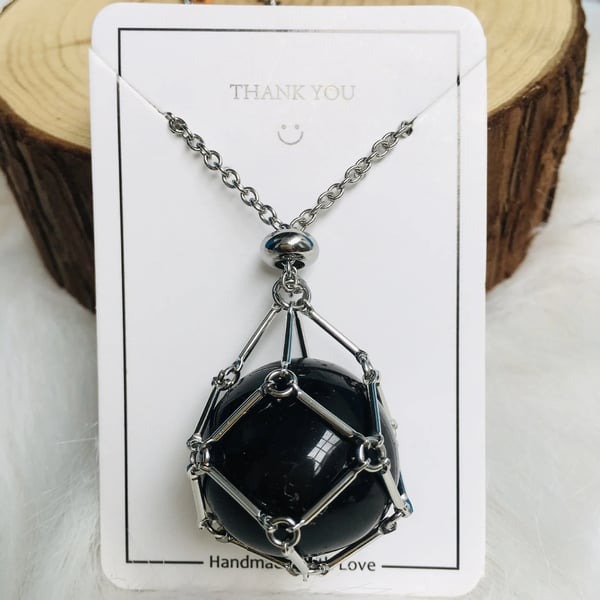Crystal Stone Holder Necklace- Free (Crystal) Gift Included🎁