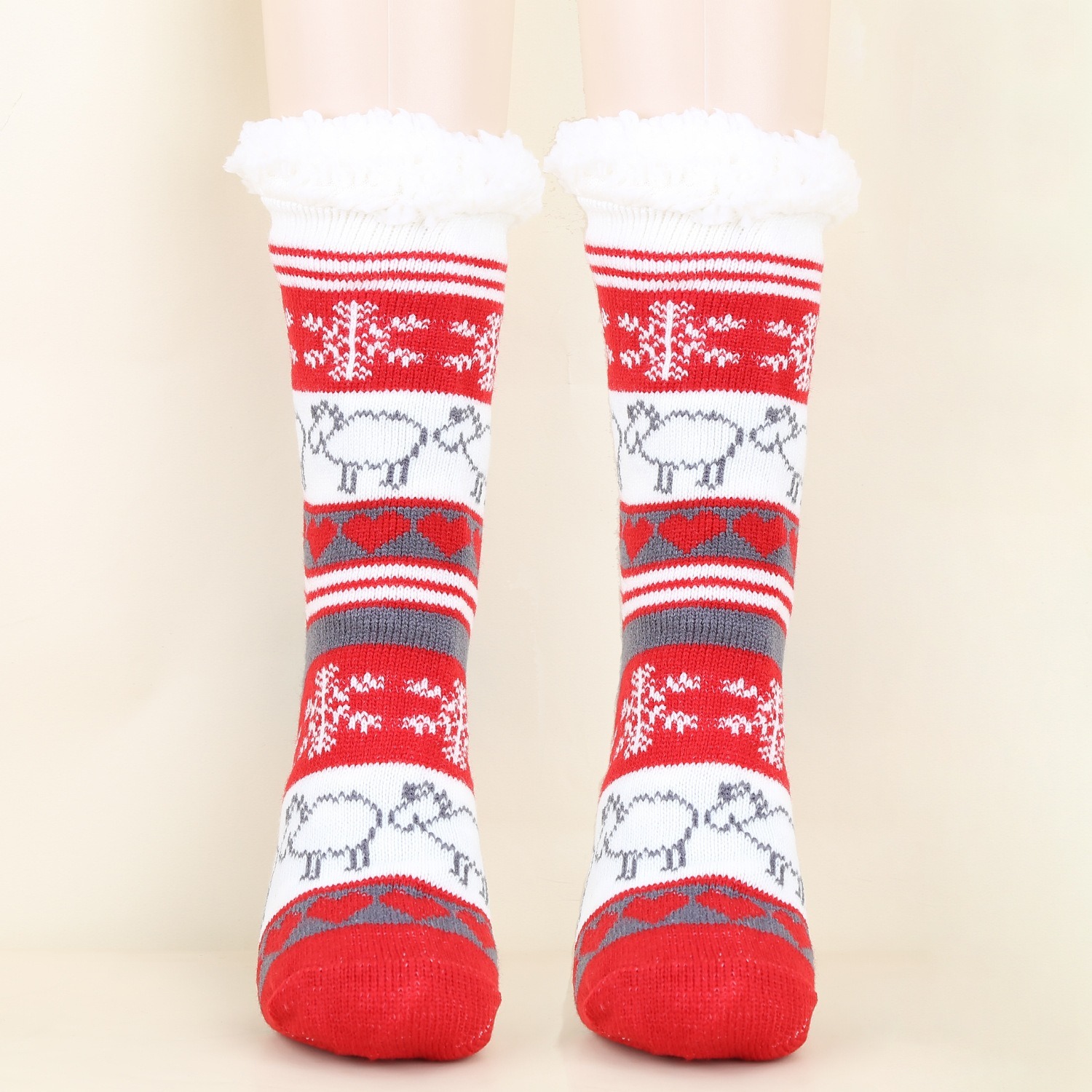 🎅Christmas heavy and fleece floor socks