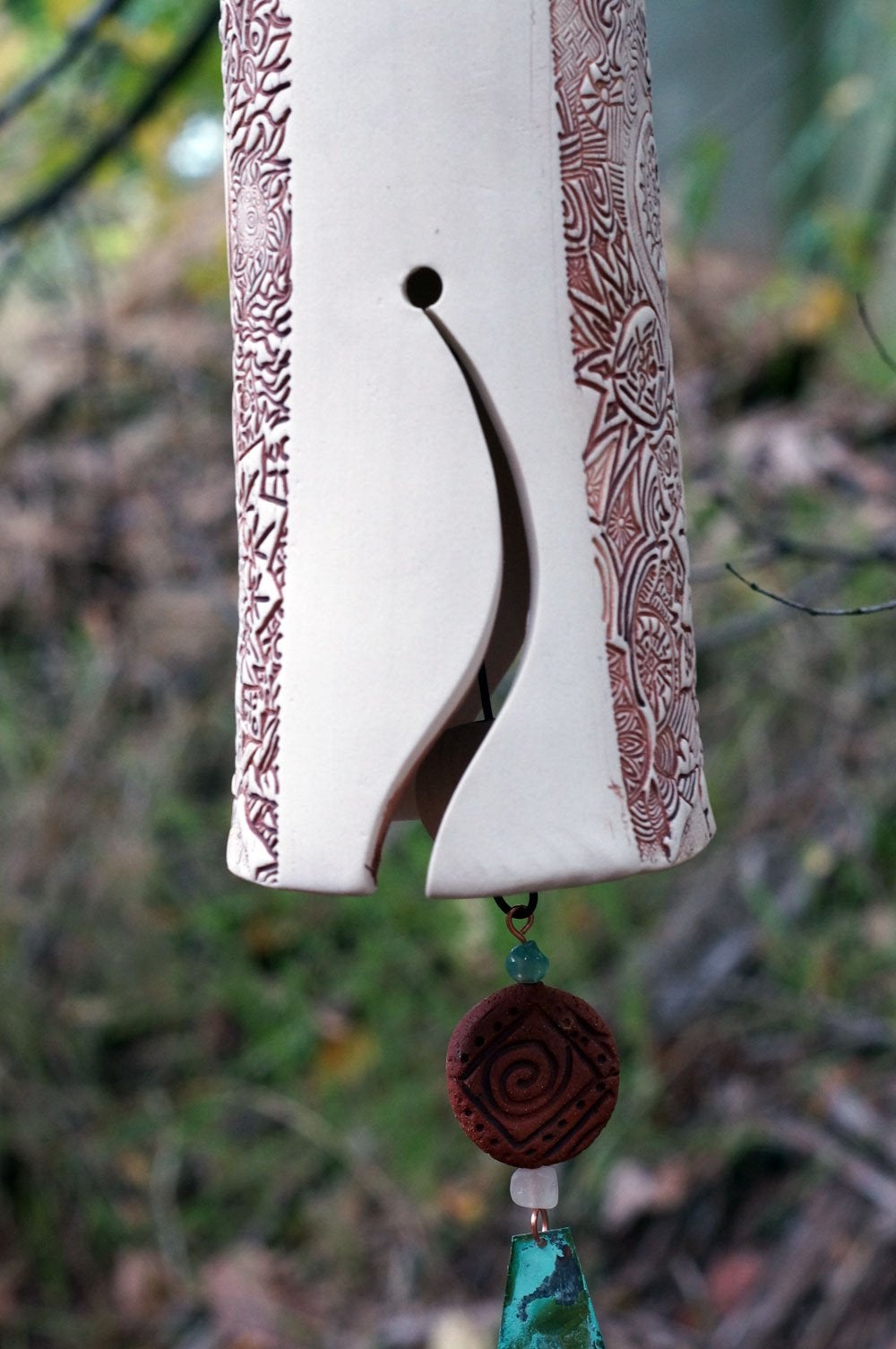 Handmade Wind Chime Garden Bell with Starburst Pattern-EchoDecor
