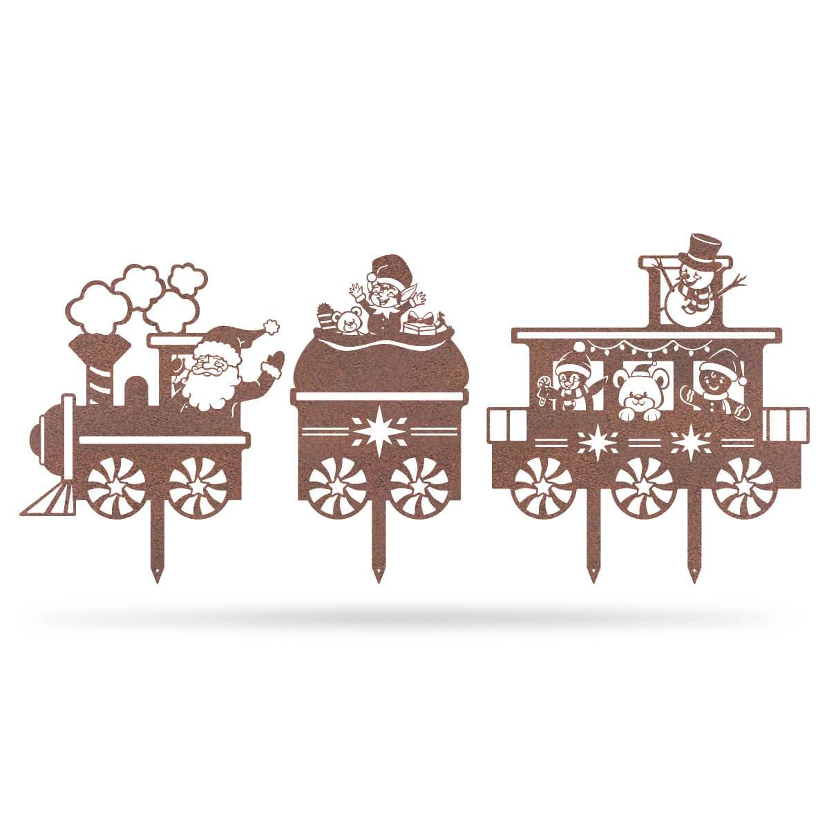 Garden Art - Santa Train Set-EchoDecor