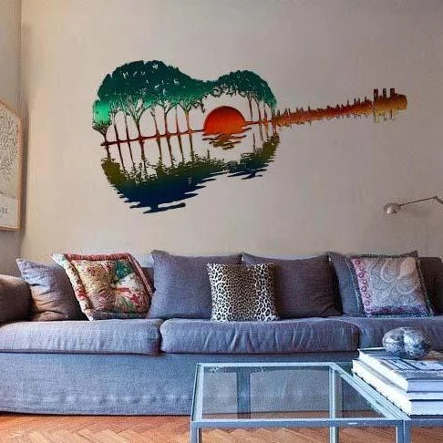 ✨Guitarist Art🎸MEGRAIDANTM️ Handmade Abstract Guitar Metal🎇-EchoDecor