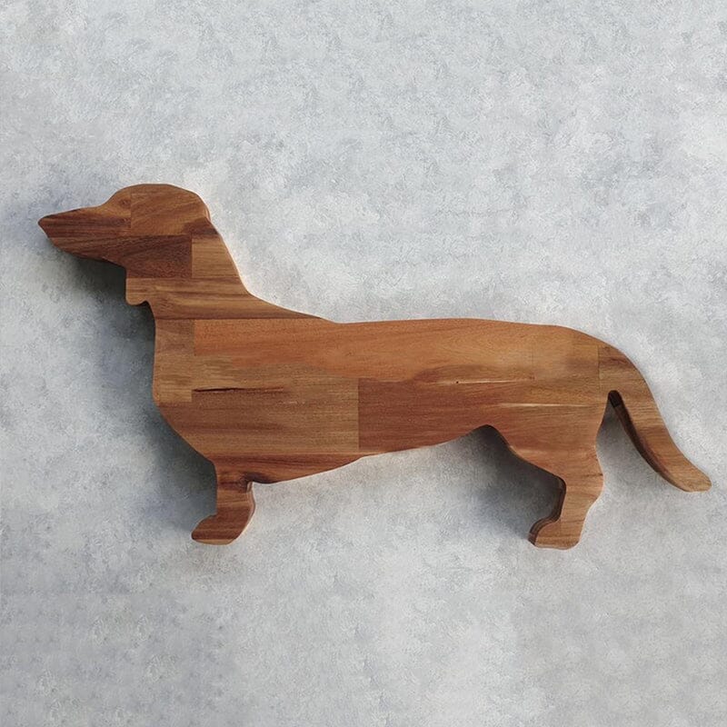 🐶Wooden Dachshund Dog Dinner Plate-EchoDecor