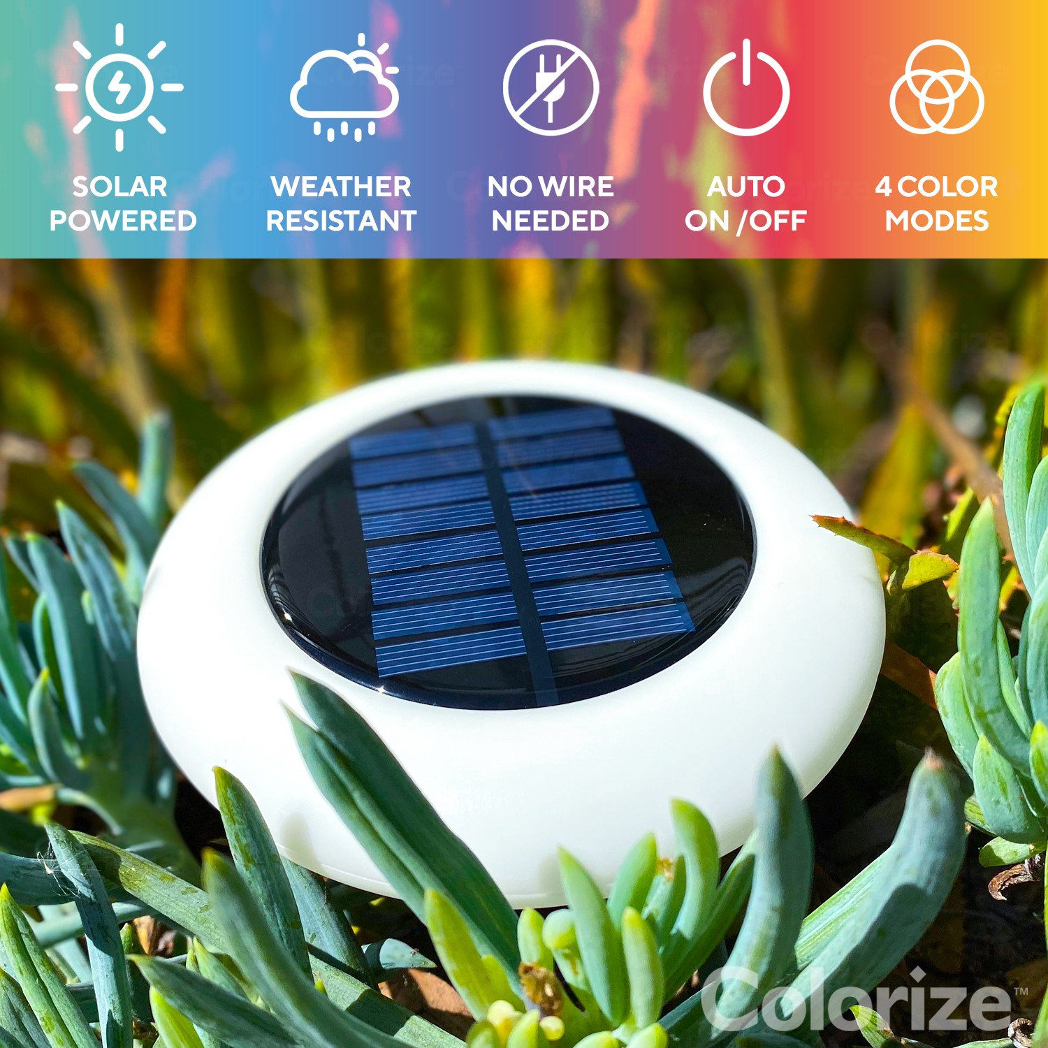 ✨Perfect home upgrade 👍Solar lights outdoor led colorful lights 🌈-EchoDecor