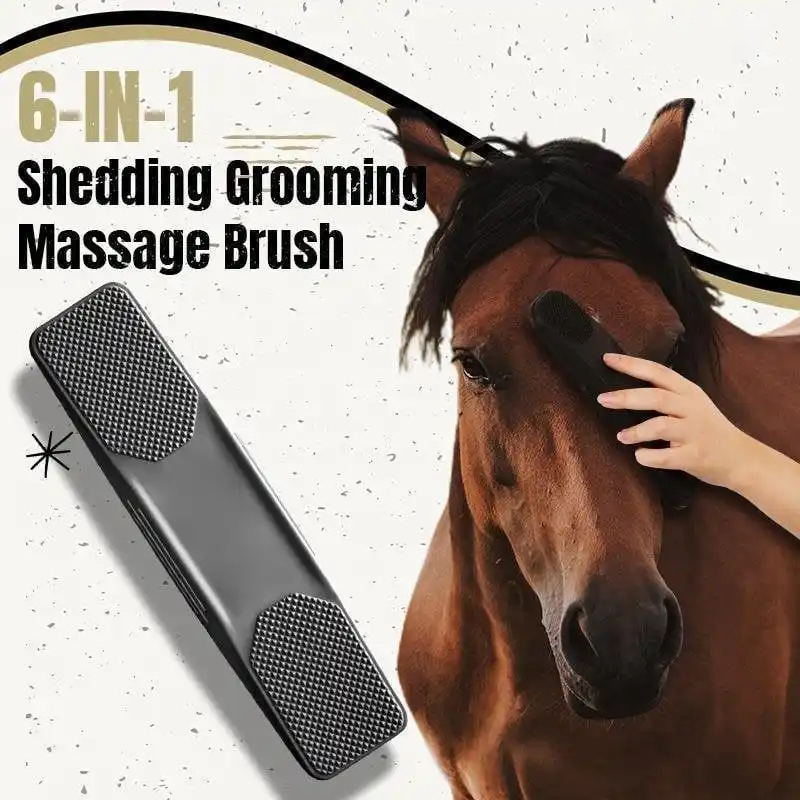 6-in-1 Shedding Grooming Massage Brush🐎