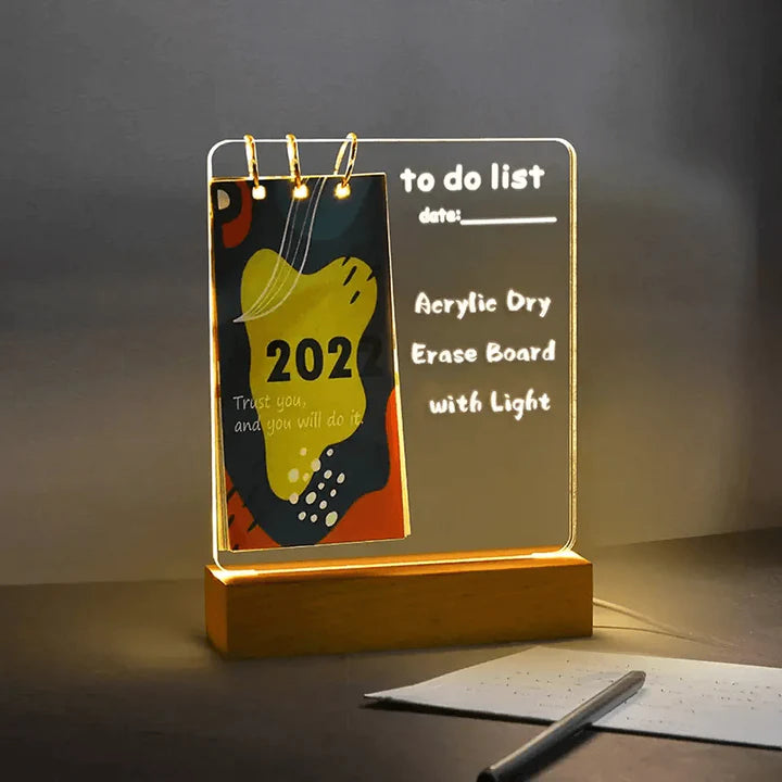 Lighted Message Writing Board With Pen-EchoDecor
