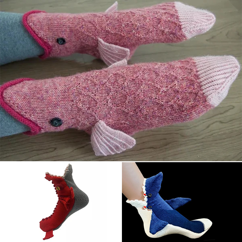(💝Christmas Sale 50% OFF!!)-3D Knit Crocodile Socks-EchoDecor