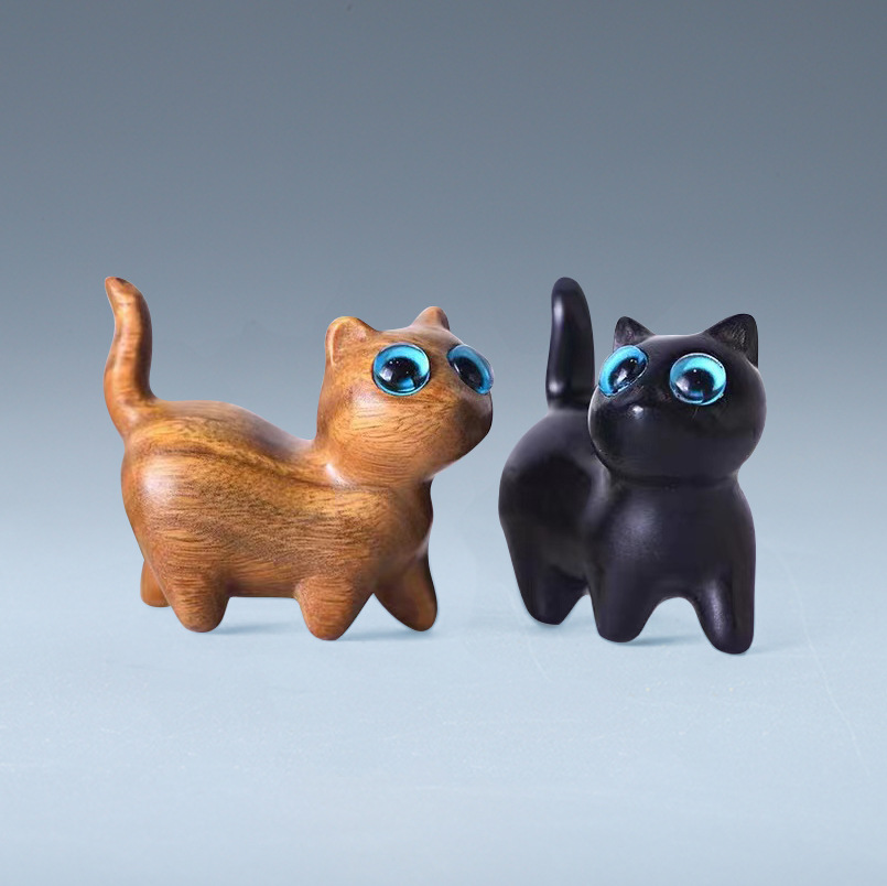 😸Handmade Wood Carved Cats-50% Off-EchoDecor