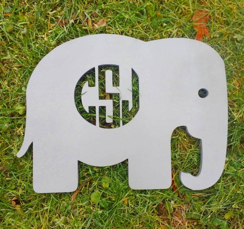 Boys Elephant Monogram-EchoDecor
