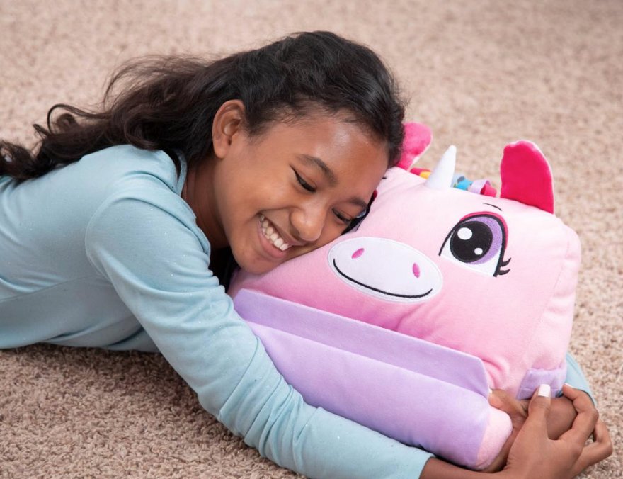 Plush Play Pillow - with Built in Shelf for Devices or Books-EchoDecor