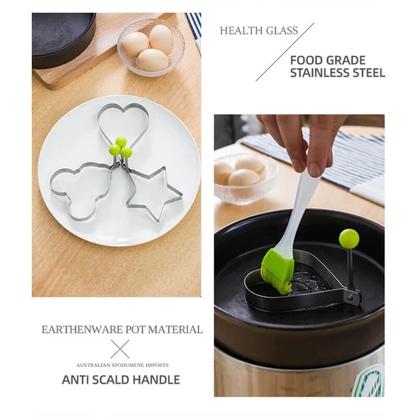 🍳🍕Stainless Steel Fried Egg Molds（Set of five）-EchoDecor