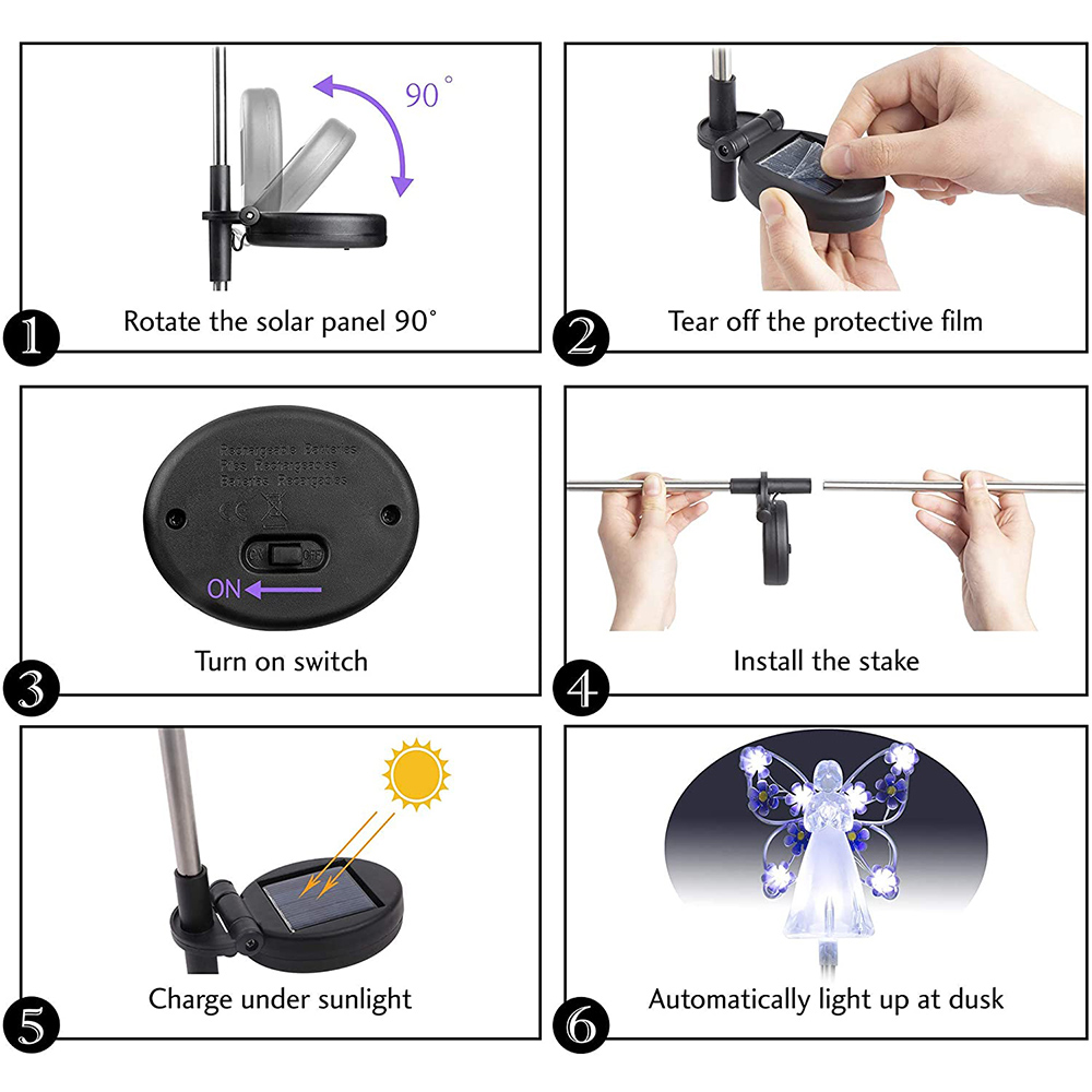 Solar Angel Garden Light-EchoDecor