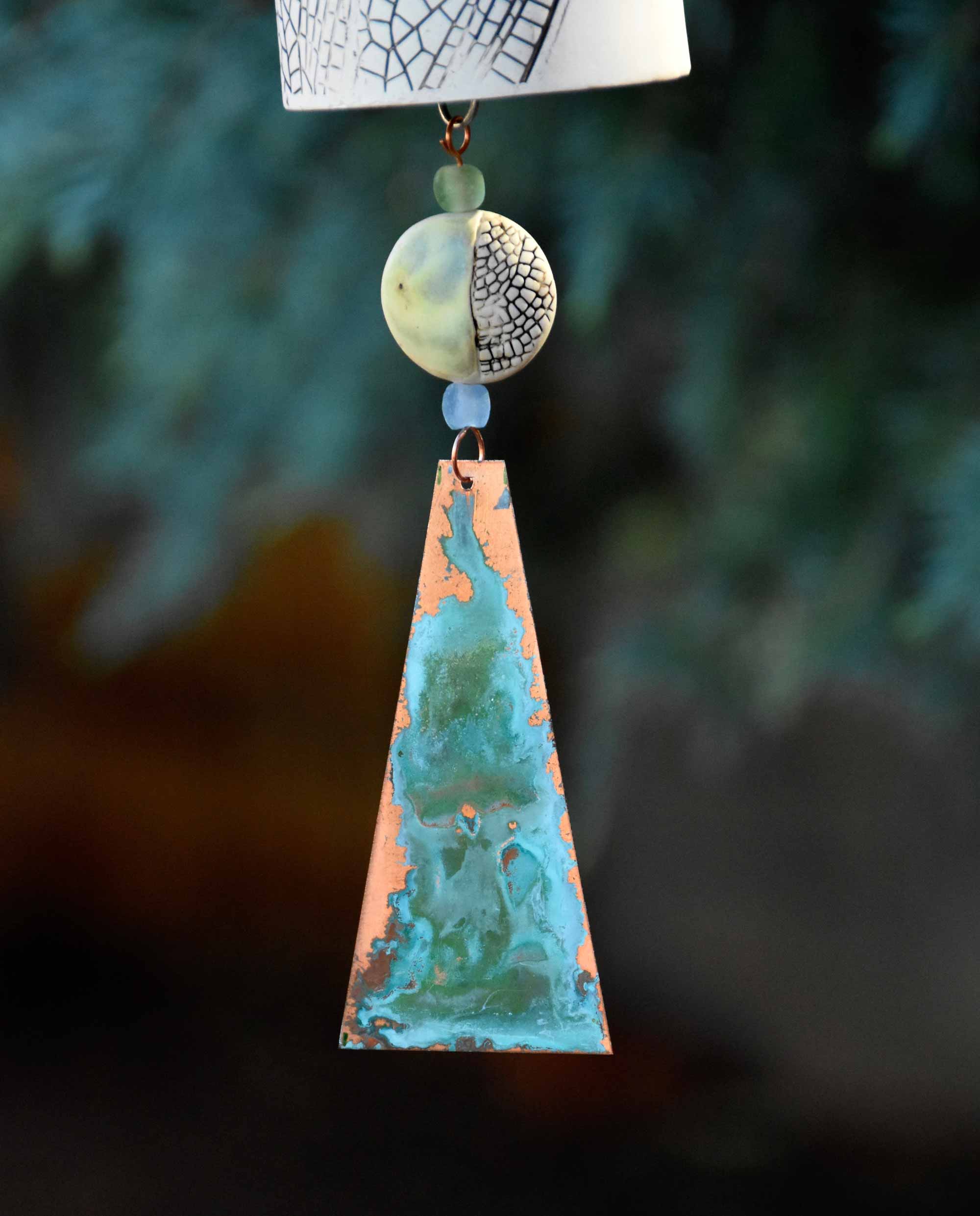 Large White Dragonfly Wind Chimes-EchoDecor