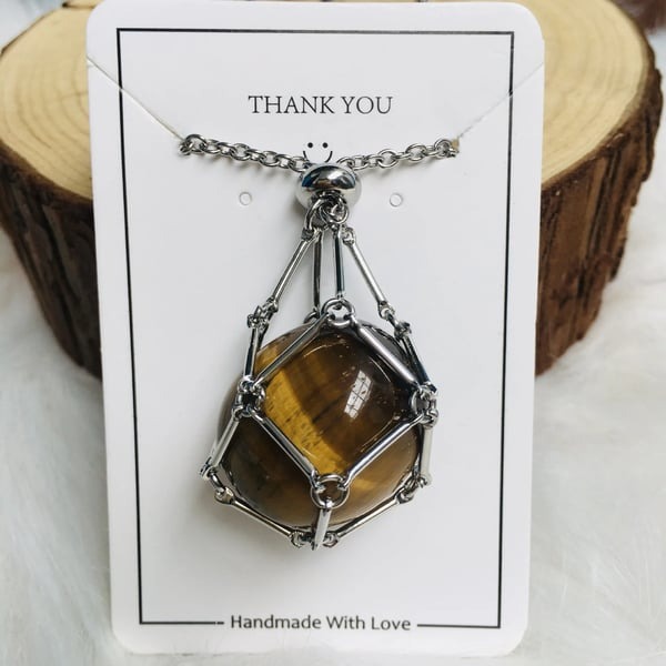 Crystal Stone Holder Necklace- Free (Crystal) Gift Included🎁
