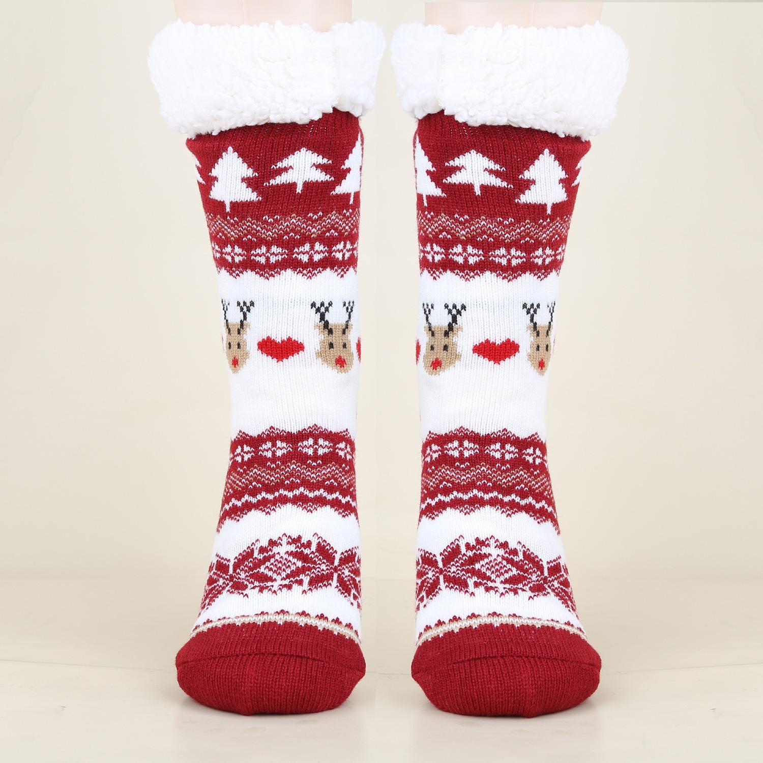 🎅Christmas heavy and fleece floor socks