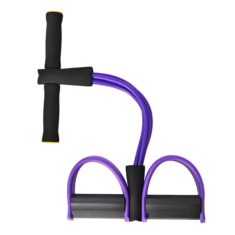 Fitness Resistance Bands-4 Tube Pedal Ankle Puller-EchoDecor