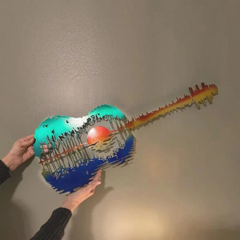 ✨Guitarist Art🎸MEGRAIDANTM️ Handmade Abstract Guitar Metal🎇-EchoDecor