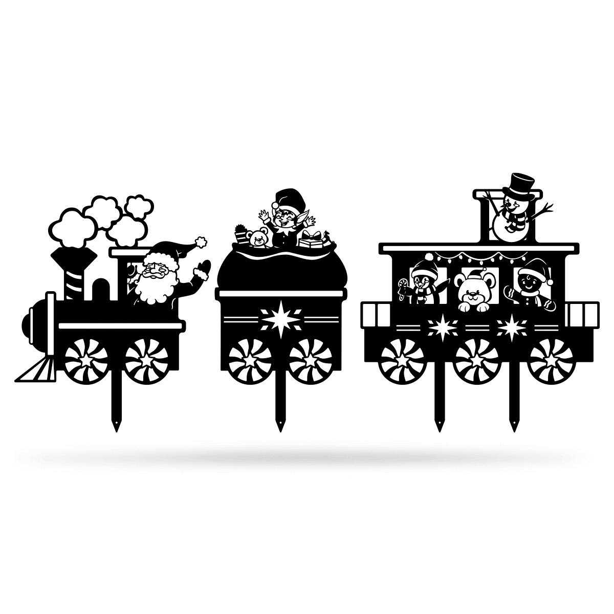 Garden Art - Santa Train Set-EchoDecor