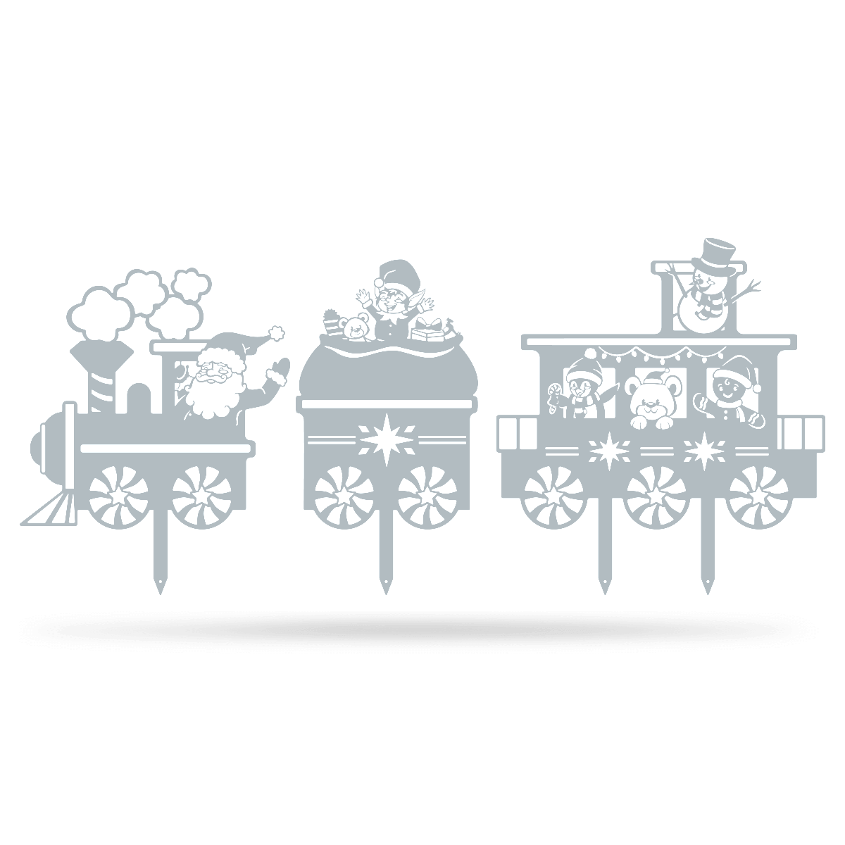 Garden Art - Santa Train Set-EchoDecor