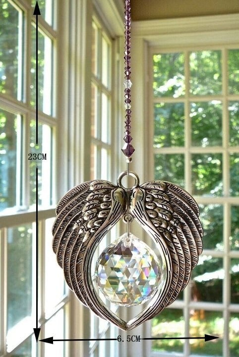 (Last Day Sale-50% OFF)ANGEL WINGS Crystal and Pewter Wings Suncatcher-EchoDecor