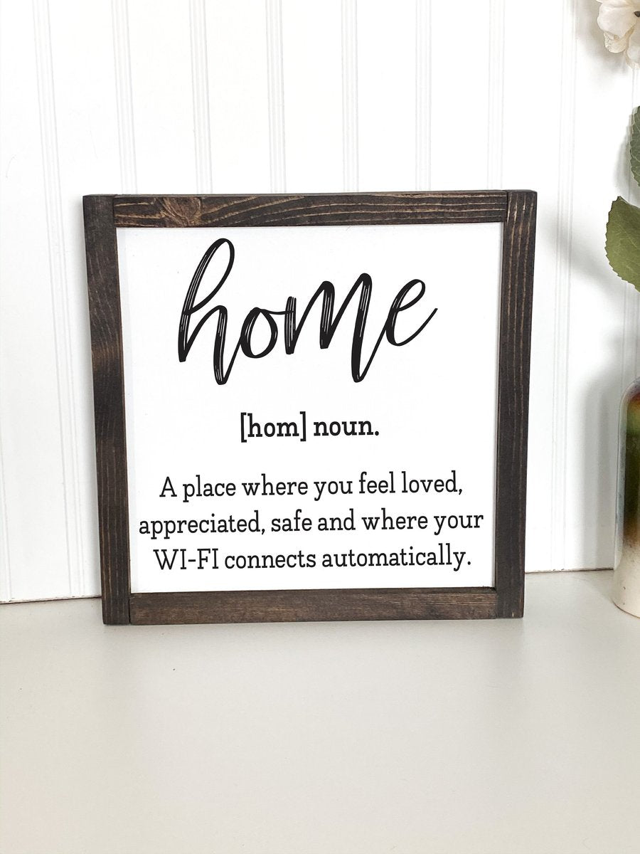 Definition of home framed sign-Etcy Decor