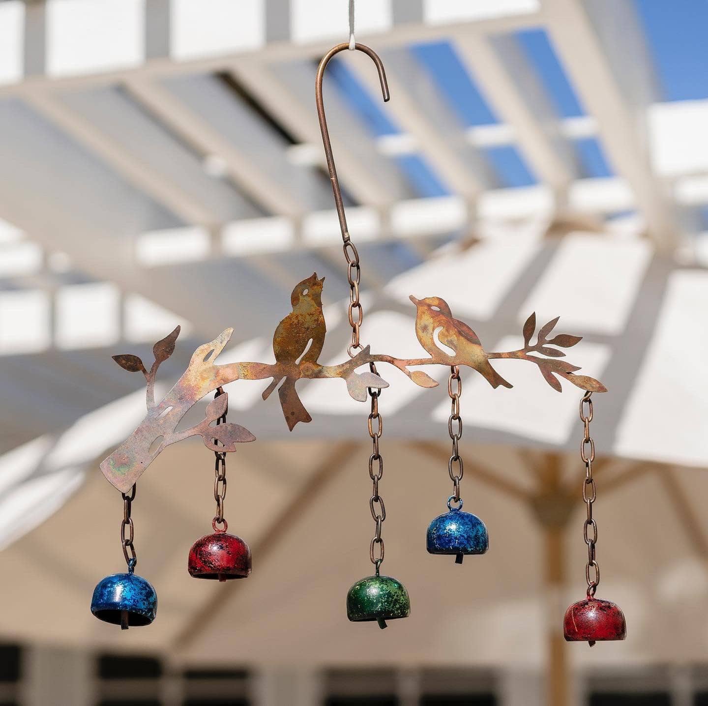 Birds w/Bells Multicolor Wind Chime-EchoDecor
