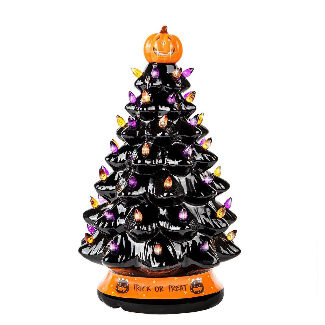 Halloween Colored lights Christmas TreeHandcrafted and Hand Painted