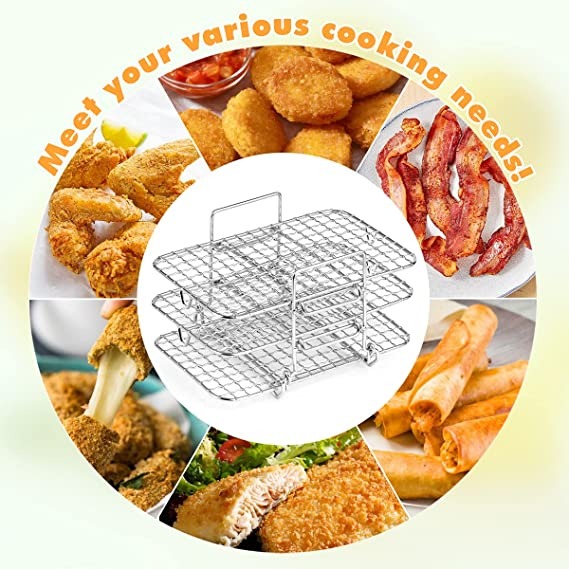 304 Stainless Steel Multi-Layer Dehydrator Rack Toast Rack Air Fryer-EchoDecor
