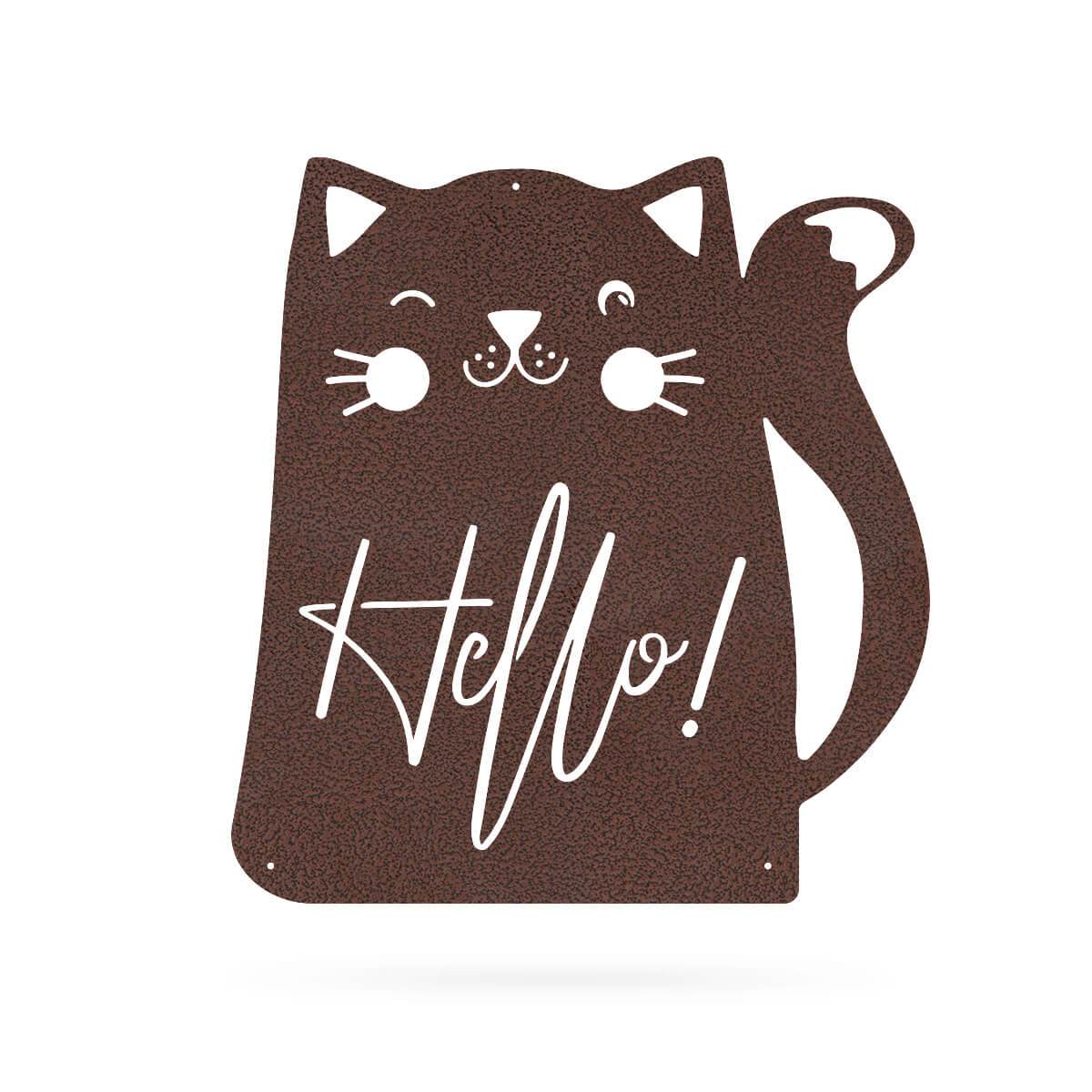 Hello Cat Wall Art-EchoDecor