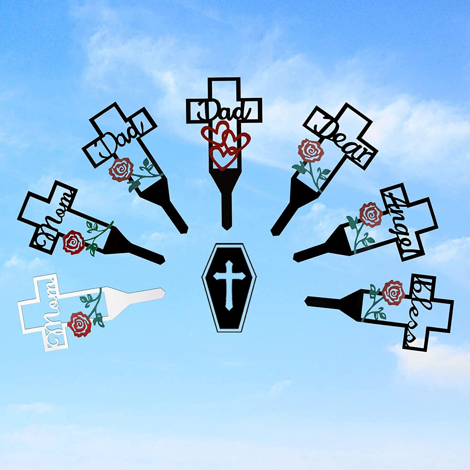 Sale Ends Today 50%OFF - Cemetery Memorial Cross Stake for Parents-EchoDecor