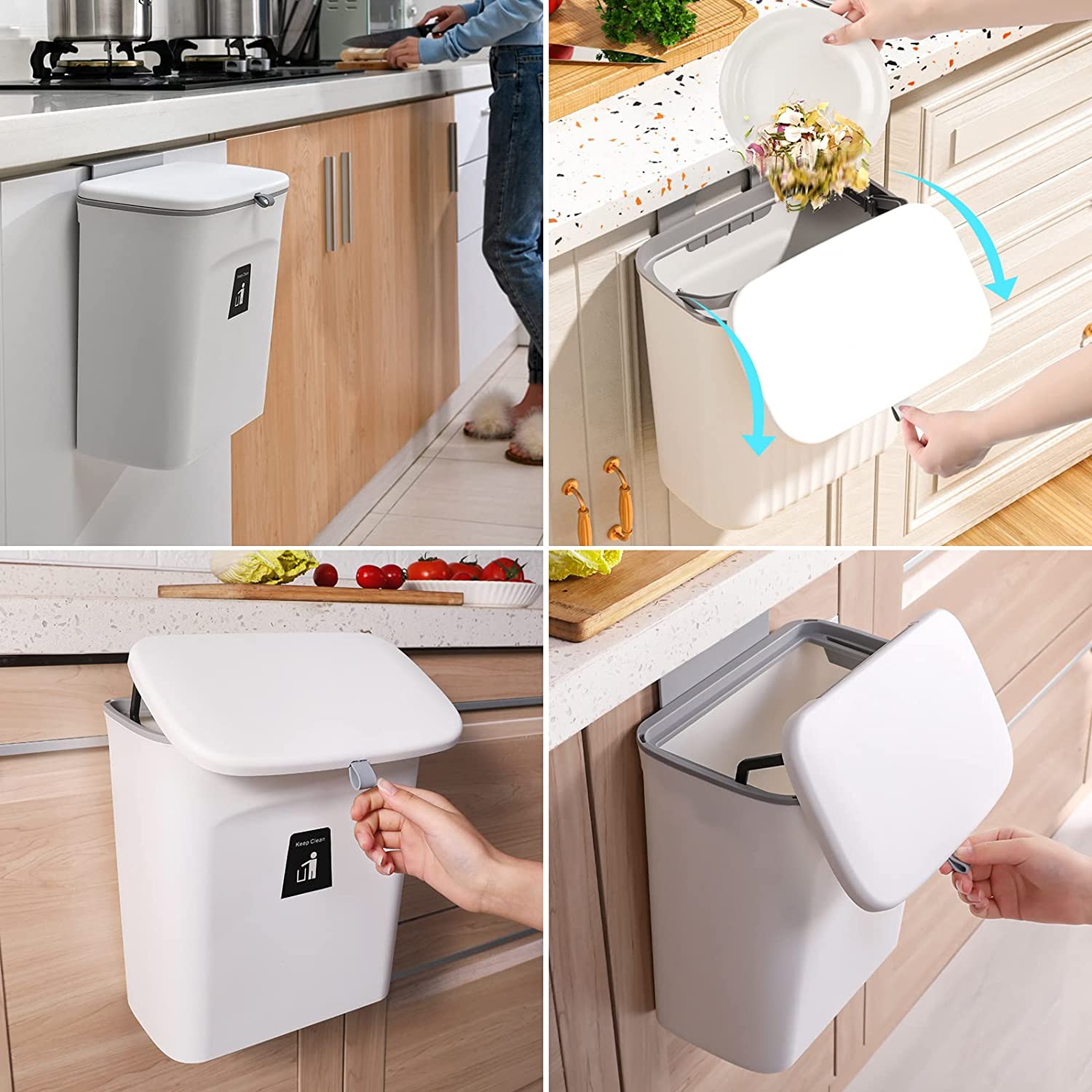 Hanging Kitchen Bin with Lid(Buy 2 Free Shipping)-EchoDecor