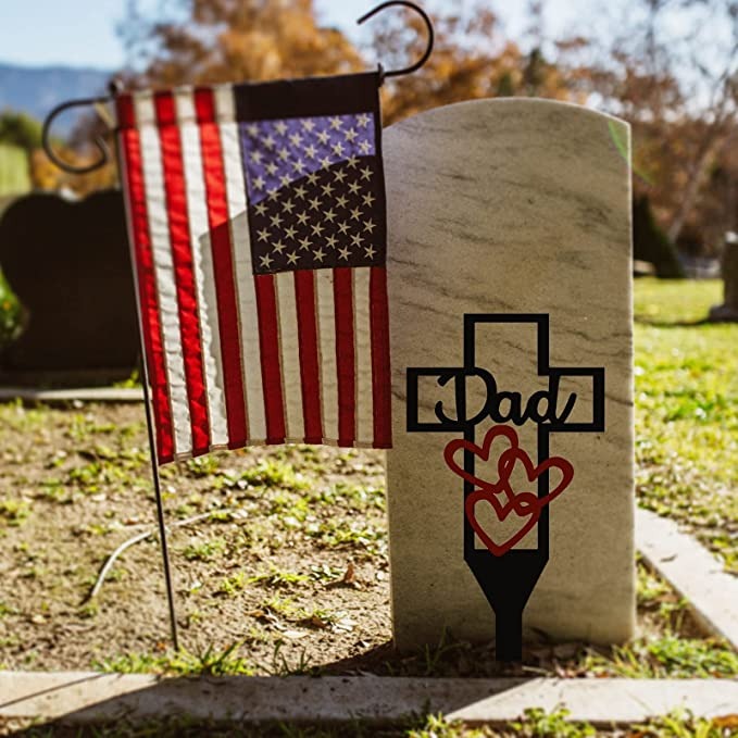 Sale Ends Today 50%OFF - Cemetery Memorial Cross Stake for Parents-EchoDecor